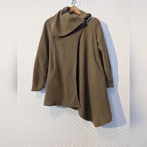 🫒 Olive Green  6 Small Women's Sweater Coat Metal Latch Boiled Wool